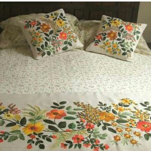 Hand Emroidery Double Bedsheet/Bedcover